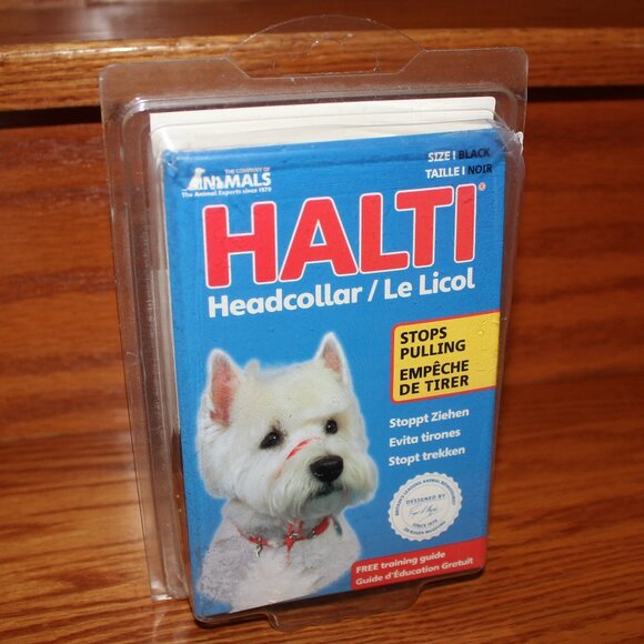 3/$55❤️new HALTI Small Dog Headcollar Safety Loop Stops Pulling Humanely - Picture 1 of 5
